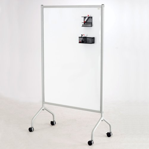 Safco 3611BL Onyx Mesh Organizer Tray | Steel Construction | Durable Powder Coat Finish | Fits with Magnetic Marker Boards | 5.25"W x 5.25"D x 2.5"H