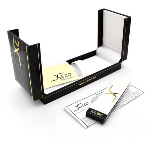 Xezo Maestro Fine/Extra-Fine Nib Fountain Pen Handcrafted with Black Mother of Pearl. Platinum Plated. Limited Edition, Serialized. No Two Pens Alike