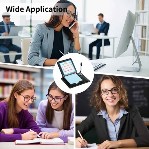 20 PCS Appreciation Gifts Sticky Note Holder, Thank You Gifts Sticky Notes Pen Holder with PU Leather Box, Memo Holder Gifts for Coworker Employees Teacher Nurse（2025-2026）