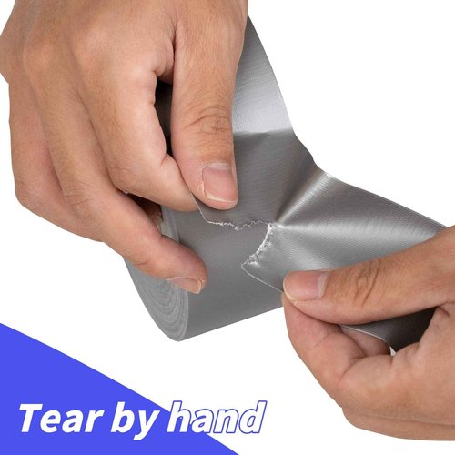 Oleitodh 6 Pack Duct Tape Silver Gray Heavy Duty 330 Yards x 3 Inch - Strong, Flexible,No Residue,All-Weather and Tear by Hand - Bulk Value for Do-It-Yourself Repairs and Professional Use