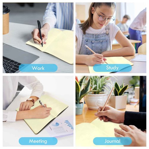 YUQILIN 100 Pack Notebooks Bulk, Journaling Kraft Notebooks 5.5 x 8.3 A5 Softcover Notebook for Travelers Students Office Writing Sketch Travel Journal Notepad with 72 Pages 36 Sheets (Brown-Unlined)