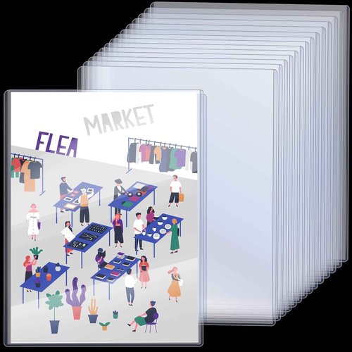 Sintuff 15 Pcs 11'' x 17" Rigid Print Sleeve Protectors Holder Plastic Sleeves Heavy Duty Sheet Protectors Clear Binder Sleeves Page Holder Magazine Sleeves for Photo Document Poster Comic