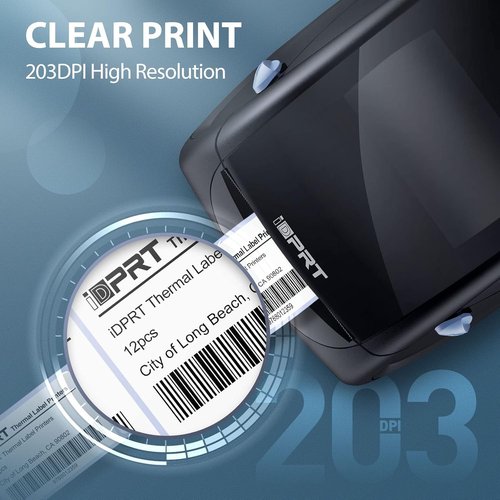 iDPRT Thermal Label Printer SP310 - Auto Label Detection, 1"-3.15" Print Width, Windows & Mac Compatible
