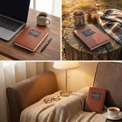 One Minute With God for Men - 365 Days of Daily Prayer Journal | Brown Bible Prayer Diary