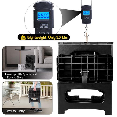 Ligebul 2-Step Stool Foldable, Plastic Steps Stool Folding Step Ladder Two Stepstools Collapsible Step Stools for Adults for Kitchen Home Bathroom RV, Pool Ladder Above Ground-Black