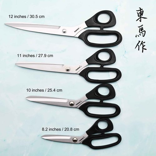 TONMA Dressmaker's Fabric Scissors [Made in Japan] 12-Inch Lightweight Sewing Scissors Japanese SG2 Stainless Steel Dressmaking Shears for Fabric Leather Upholstery Crafting, Right Handed