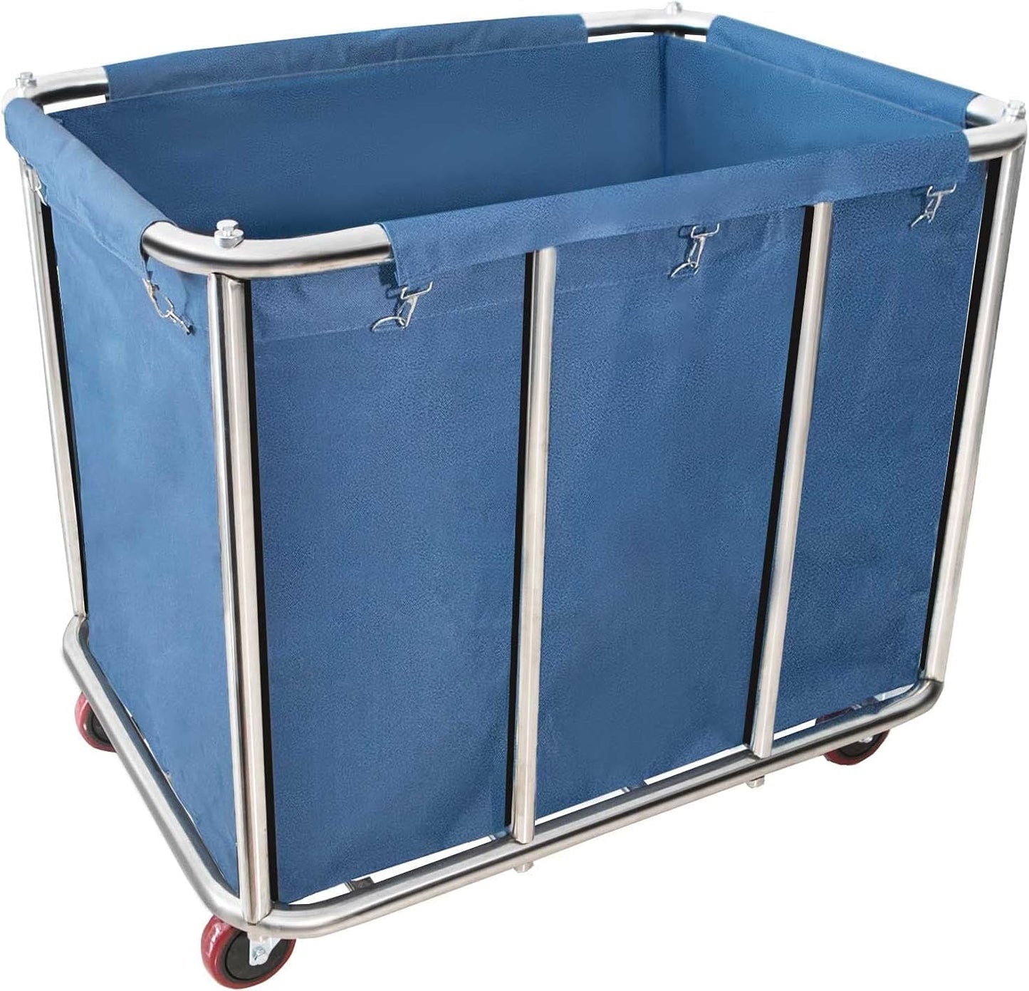 **11.35 Bushel Industrial Rolling Laundry Cart - Heavy Duty Laundry Basket with Wheels | 35.4''L x 25.6''W x 31.5''H**