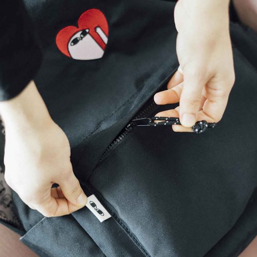 Ketnipz Backpack | 16.1 x 11.8 x 5.5 inches | School Bag | Rucksack | Backpack For School | Cool Gifts | Black Backpack | Ketnipz Bean