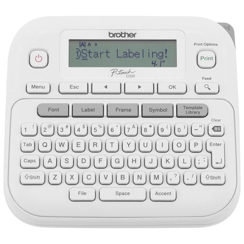 Brother P-Touch PTD220 Home/Office Everyday Label Maker | Prints TZe Label Tapes up to ~1/2 inch White