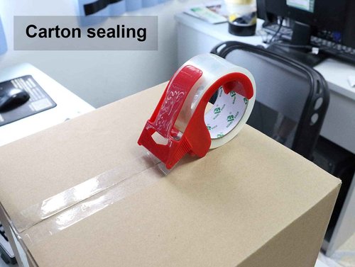 BOMEI PACK 36Rolls Clear Packing Tape with Dispenser, Shipping Tape Refills for Moving and Packaging, 2.4Mil 1.88 Inch x 60 Yard