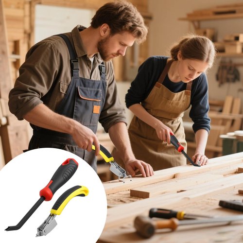 QIYUDA 2PCS Staple Remover Heavy Duty, Carpet Tack Strip Remover Tool, Stapler Puller