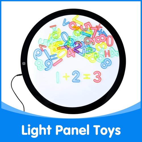 Skiennix 48 Pcs Translucent Numbers - Engaging Light Table Toys for Enhanced Learning & Fun