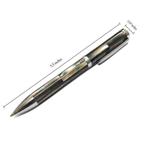 HHA Handmade mother of pearl ballpen from Vietnam - ideal gift for man/woman at work (grey)