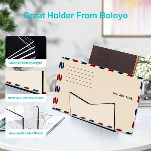 Boloyo Acrylic Dual Use Mail Holder, Clear Countertop Wall-mount Mail Organizer Sorter Letter Holder for Home Office School, Envelope Bill Filling Paper Document
