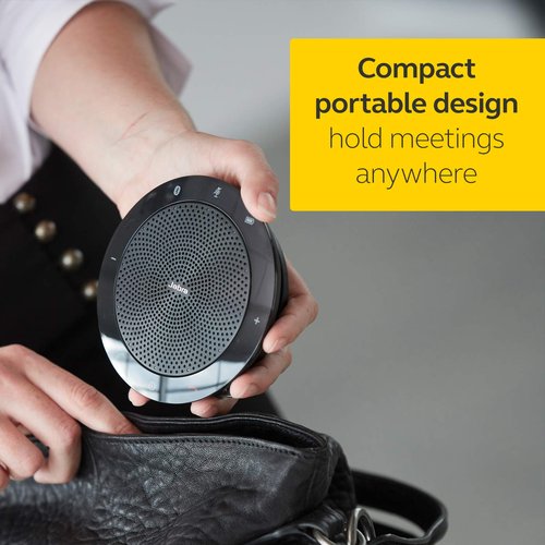 Jabra Speak 410 Corded Speakerphone for Softphones – Easy Setup, Portable USB Speaker for Holding Meetings Anywhere with Outstanding Sound Quality