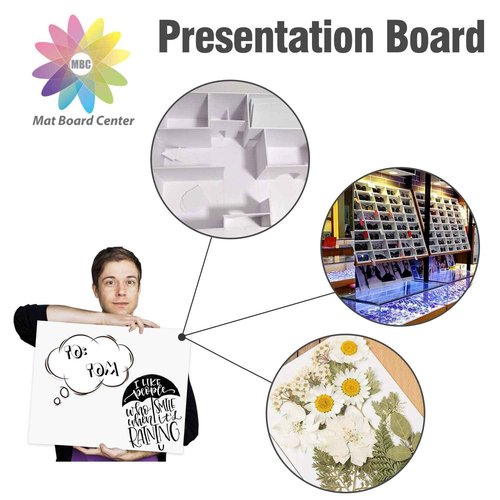 Mat Board Center, Pack of 10 Acid-Free Foam Boards, 18x24 inch White Foam Boards, 1/8" Thick