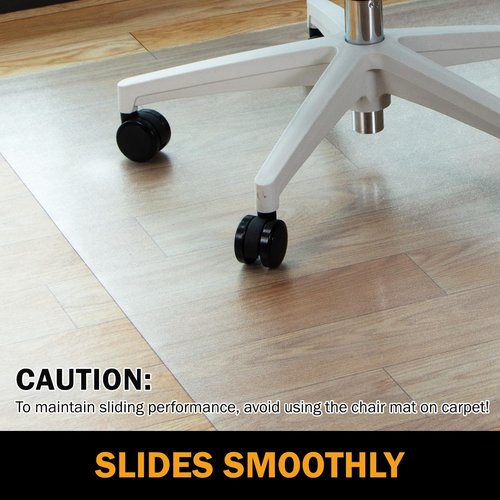 QQpony Office Chair Mat for Hard Floors, 60"x75" Large Chair Mat for Hardwood Floor, Waterproof Area Mat for Living Room, Hard Floor Protector Computer Desk Rug for Home Office (Clear)