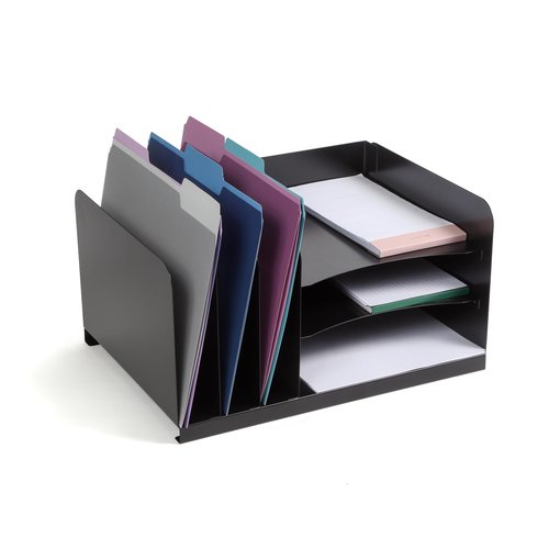 Huron Organizer Vert 3/Horz 3 Slot, Black Metal