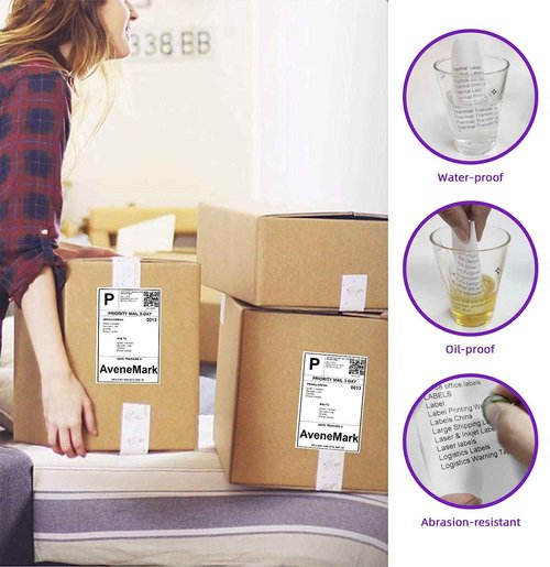 AveneMark 16 Rolls 3520 Labels Shipping Labels Compatible with Dymo Label Writer 4XL 1744907 Thermal Postage, 4"x6" Strong Adhesive & Perforated Replacement Labels for Rollo & Zebra Printers, 220/Roll