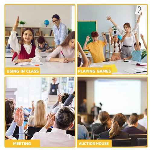30 Pcs Dry Erase Answer Paddle 7 x 9 Inch Handheld Wooden White Board Double Sided Dry Erase Small Whiteboards for Students Classroom Games Party Auction Paddles for Bidding Meeting Voting(30)