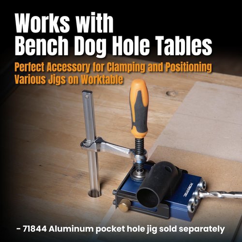 POWERTEC Quick Screw Guide Rail Clamps - 7” Capacity, 400lbs Clamping Force | Ideal for BOW XTENDER Fences & MFT Tables - 2PCs (71409)