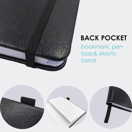Elegant Password Book - Hardcover Organizer with Alphabetical Tabs & Notes Section | 5.2" x 7.6" (Black)
