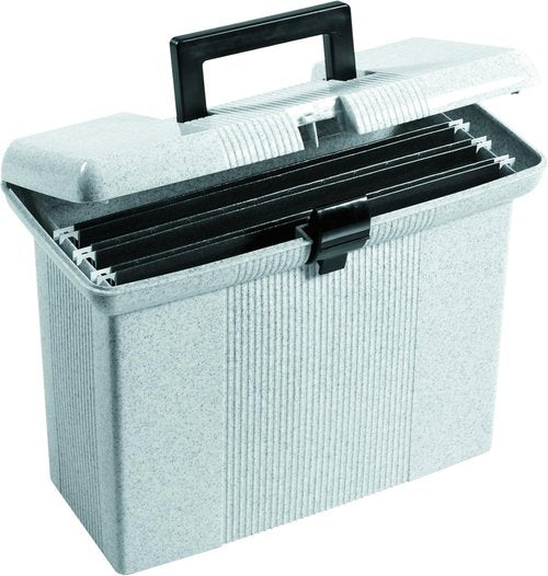 Pendaflex Portable File Box, Granite, 11" H x 14" W x 6-1/2" D (41737)