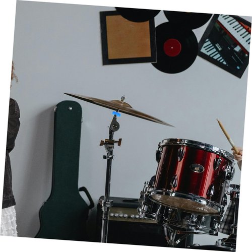 Toddmomy 12Pcs Lake Blue Cymbal Felt Pads Drum Washers for Hi Hat Stand Durable Vibration Accessories for Drum Protection and Performance
