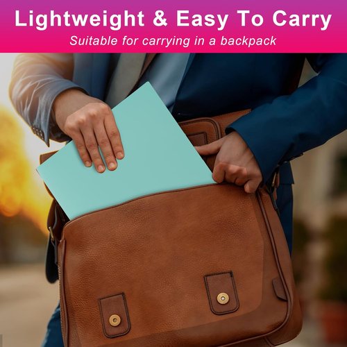 Aegero Plastic Folders - Durable 2-Pocket File Folders with Business Card Slot | 7 Pack, Sakura Pink
