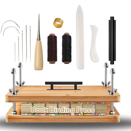 Dddzerong Book Binding Press，Wooden Press,Portable Bookbinding Supplies,Binding Clamp，Book Press Bookbinding is Easy to Assemble for Handmade Bookbinding11.7x8 inch