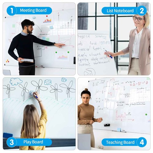 Magnetic Dry Erase Whiteboard 80"×18" (Can Be Cut into 2 pcs 40"×18") | Self-Adhesive Flexible Wall Board Kit with 11 Markers, 6 Magnets, Eraser & Holder | Ultra Smooth Writing, Effortless Cleaning