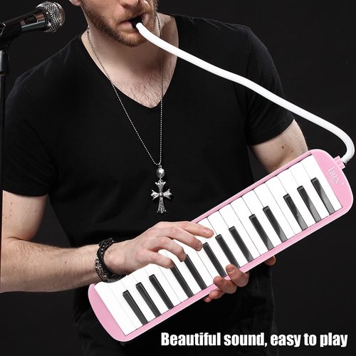32 Keys Melodica Air Piano Keyboard with Mouthpiece Blowpipe for Beginners Adults Gift ()