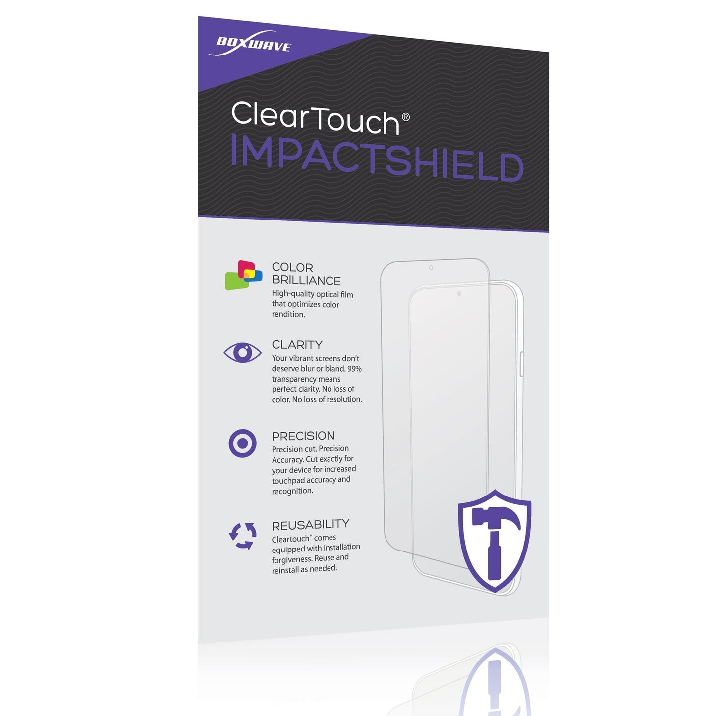 BoxWave Screen Protector Compatible with Valeton GP-100 - ClearTouch ImpactShield (2-Pack), Impenetrable Screen Protector Flexible Film