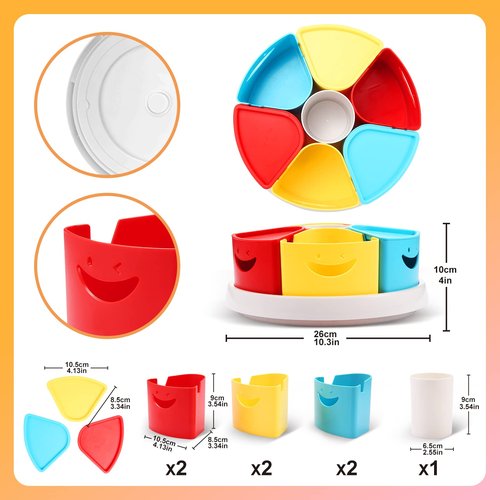 Tomkids Art Supply Storage Organizer - 360 Degree Rotating Desk Organizer for Classroom and Home School Supplies
