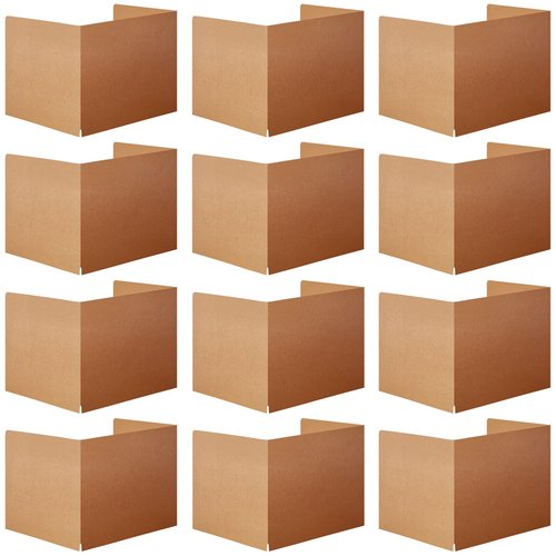 Gueevin 30 Pcs Classroom Desk Dividers for Students Test Privacy Folders for Better Focus Overall Size 13" x 20" x 17" School Testing Study Cardboard (Brown)