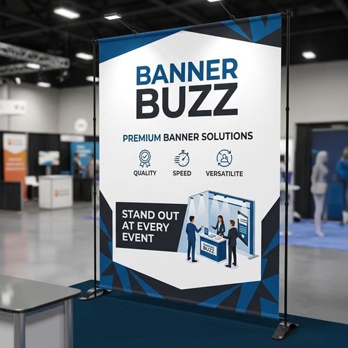 BannerBuzz Custom Step and Repeat Banner - Personalized Logo Backdrop for Events | 8x8 ft Red Carpet & Photo Booth