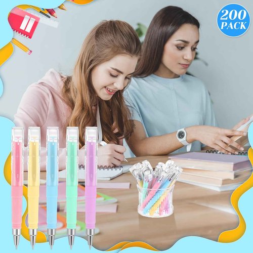 Sayglossy 200 Pack Pocket Mini Pen Bulk 0.5mm Gel Pen Fine Point 4.16 Inch Pocket-sized, Quick-dry Smooth Writing for Journaling, Notebooks, Planner, Office Supplies(Macaron Color)