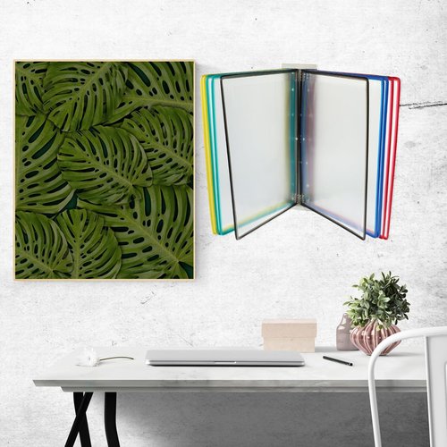 Ciieeo Wall Mounted File Folder Hanging Document Rack Drawing Organizer Page Protectors Plastic Stand Plastic Storage Shelf Wall Mounted Shelves for Storage Wall-mounted File Holding Bag