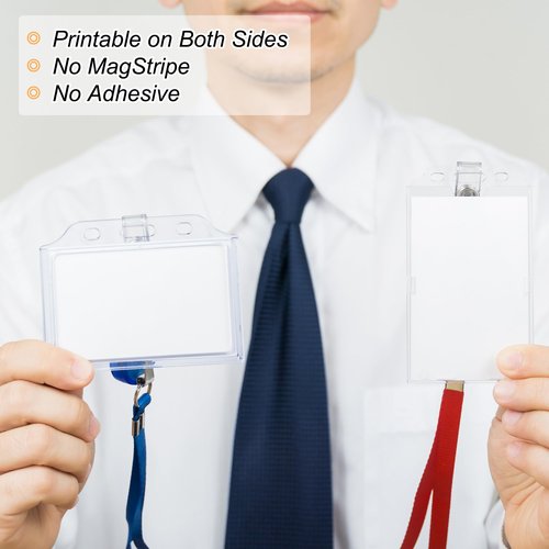 MECCANIXITY 200Pack Blank PVC Cards 20mil ID Cards Blank Credit Cards Plastic Cards Waterproof & Double Sided Printing for ID Badge Printer, Graphics White