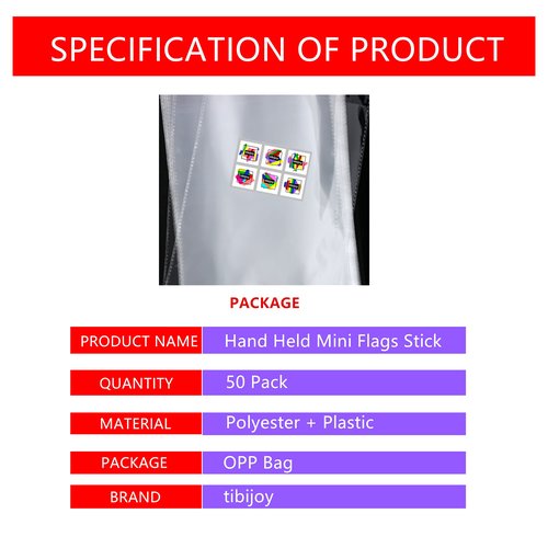 50 Pack White Stick Flag,Hand Held Small White Flags On Stick,Perfect Decorations Themed Party,Sports Clubs,Festival Events