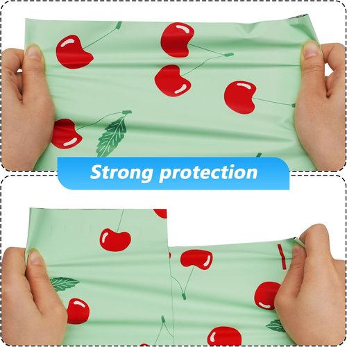 Cherry | Waterproof Poly Mailers - 6x9 Inch, 100 Pcs Tear-Resistant Shipping Bags for Clothing