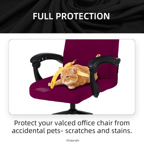 DIVA EN CAMINO DEC Stretchable Office Chair Cover - Durable Zipper & Soft Slipcover for Computer Chair
