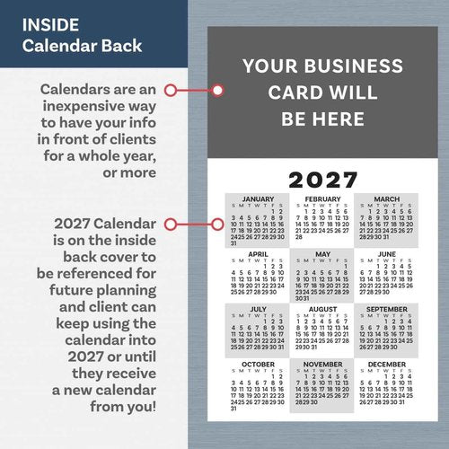 2026 Peel and Stick Magnetic Business Card Calendars, Box of 100, Includes Envelopes, Mail for 1oz Rate, Great Sales Marketing Tool (Thankful - 100 Pack)