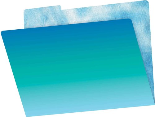 Barker Creek Designer File Folders on 14pt Stock, Tie-Dye and Ombré, Multi-Design Set with Tie-Dye Designs on Outside, Vibrant Ombré Colors on The Inside, Letter Size, 1/3 Cut Tabs, 36/Set (4403)