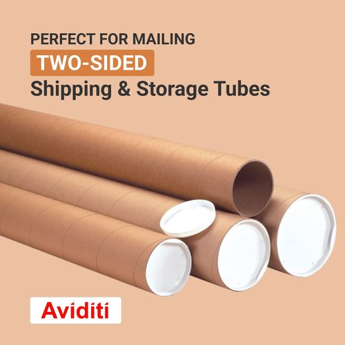 AVIDITI Mailing Tubes with Caps, 4"L x 30"W, 12-Pack | Cardboard Tube Mailer for Poster Box, Blueprint, Teachers, Artwork, Long Art Holder 4x30