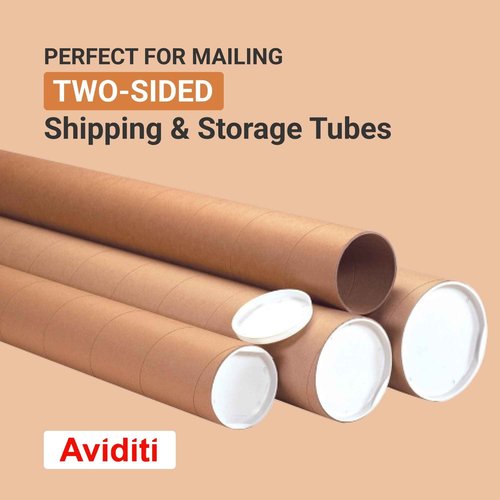 AVIDITI Shipping Tubes 4"L x 36"W, 12-Pack | Heavy Duty Cardboard Mailing Tube for Packing, Shipping and Mailing 436
