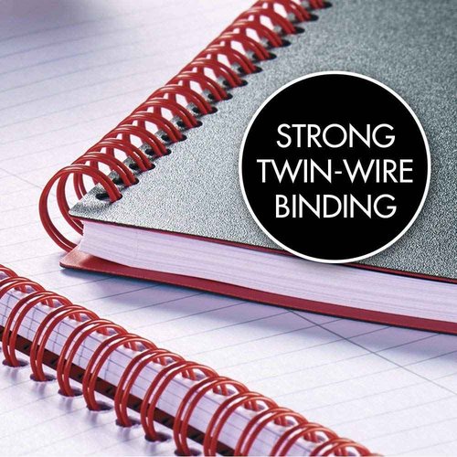 Black n' Red Notebooks, Twin Wire, Poly Cover, 11-3/4” x 8-1/4”, Large, 70 Ruled Sheets, 2-Pack (73399)
