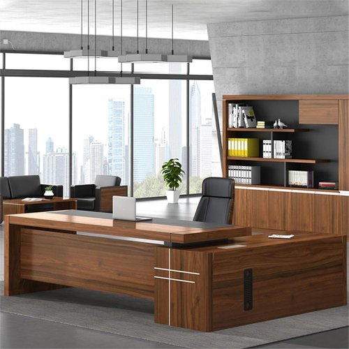 Luxury Executive Desk L Shape, L-Shaped Executive Office Desk, L Shaped Modern Desks, Wood Large Desks for Home Office (Left, 87" L x 63" W x 30" H)