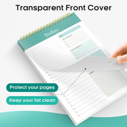 To Do List Pad - To Do List Notebook for Work with 52 Sheets, Undated Daily Planner Perfect for Daily Tasks and Goal Setting, To Do List Notepad Suitable for Office, Home and School