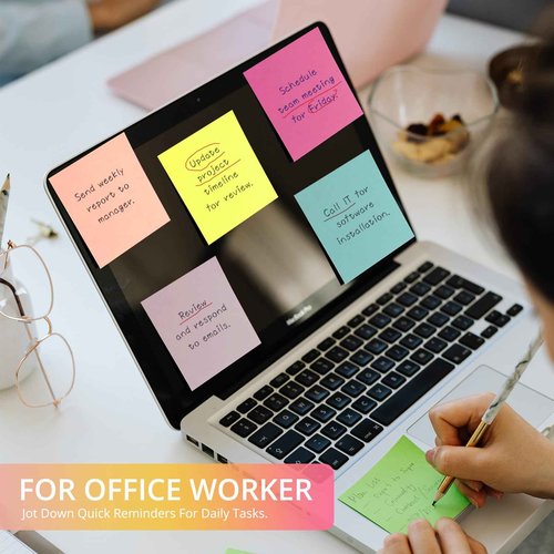 96 Pads Pop Up Sticky Notes, 3x3 inches, Yellow Soft Pastel Self-Stick Note Pads, Perfect for Office, Study, and Daily Life Organization - 96 Pack